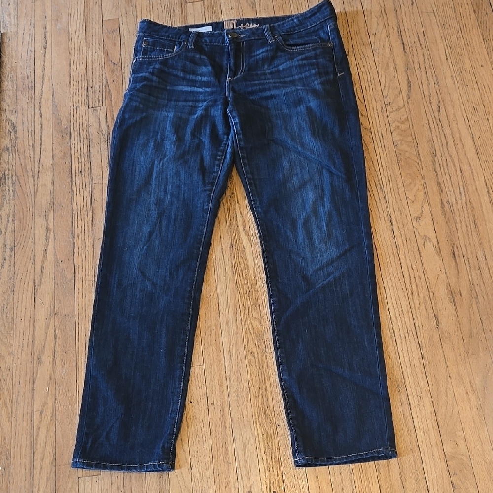 Women's Classic Blue Straight Leg Denim Jeans.